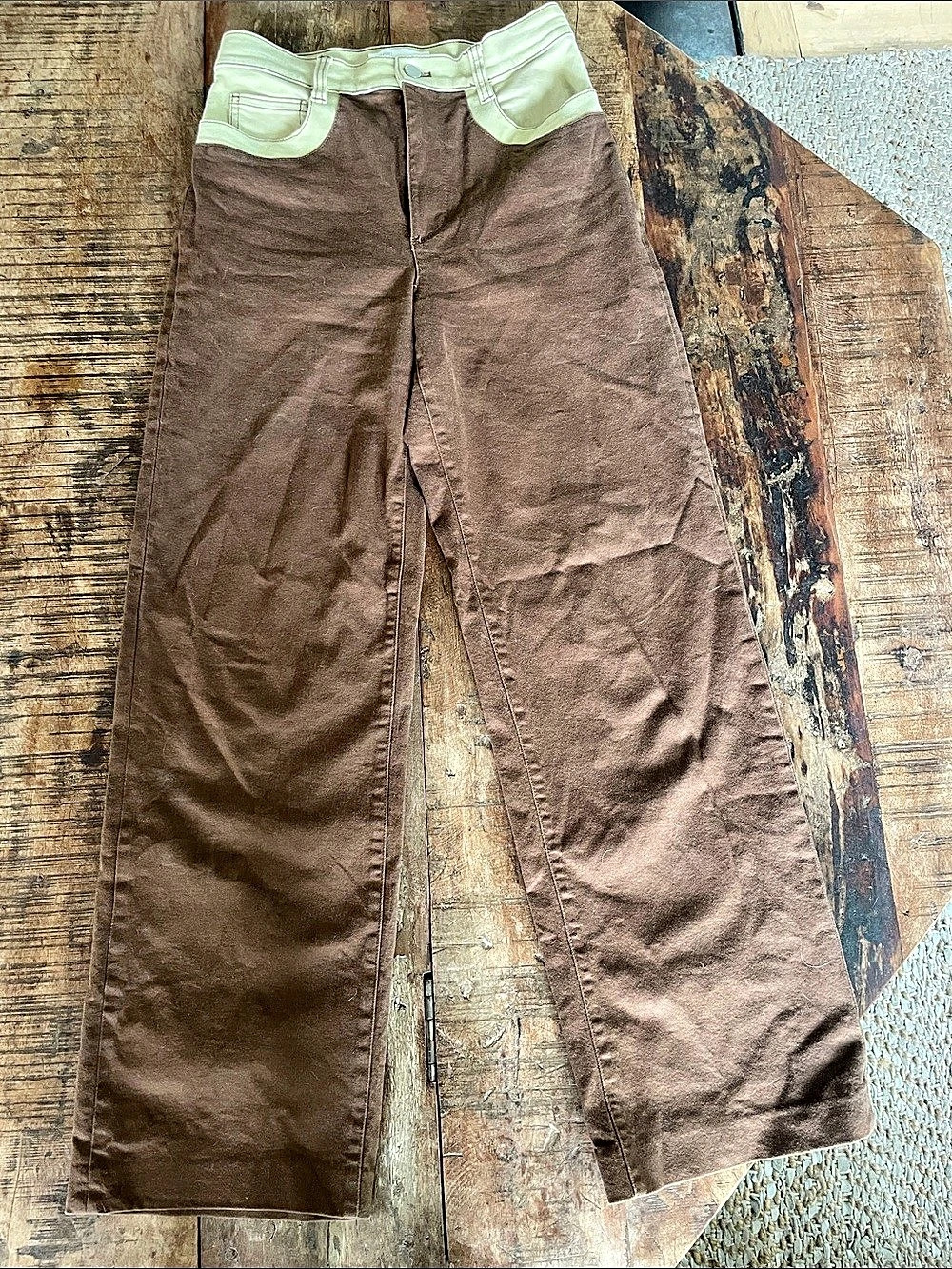 Oak + Fort Brown Wide Legged Pants